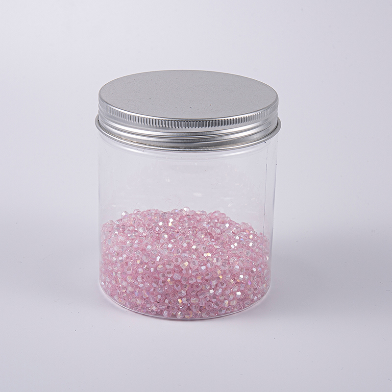 Różowy wielościan 3,0 mm hafty szklane